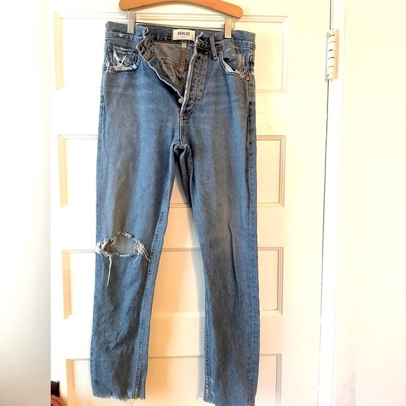 Agolde premium button-fly jeans medium wash size 26 waist excellent condition - Picture 1 of 4